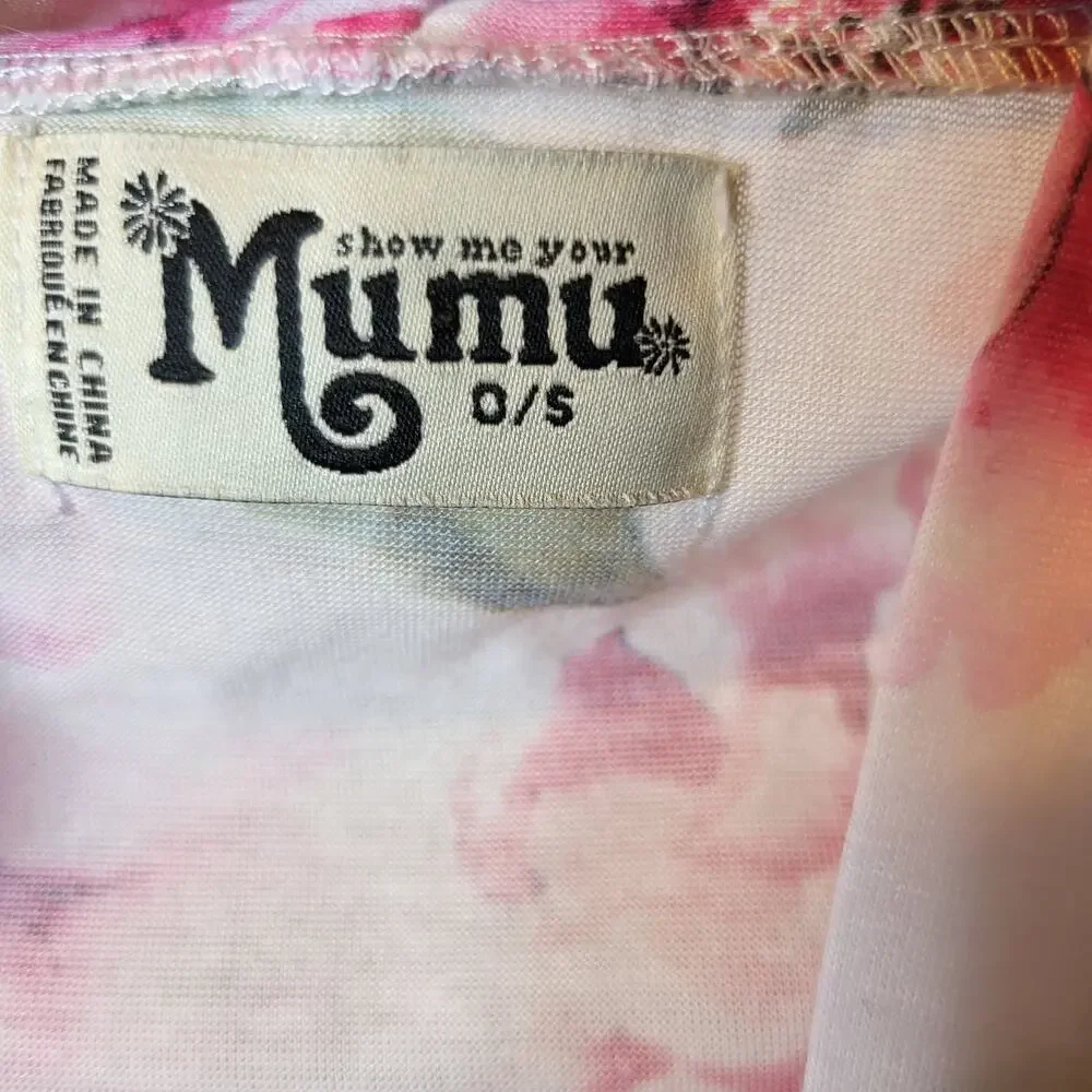 Show Me Your Mumu Pink floral one size robe with tie